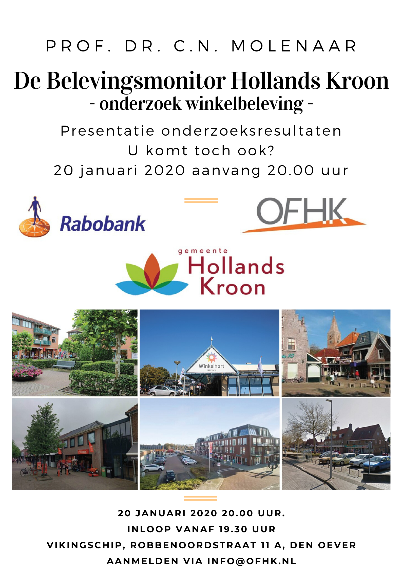 Prof. Dr. Cor Molenaar presenteert resultaten Belevingsmonitor Hollands Kroon.