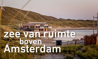 Holland boven Amsterdam Zee van Ruimte