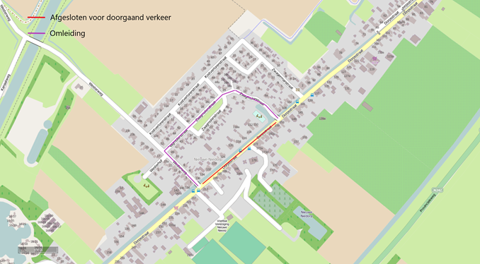 Omleiding Dorpsstraat Nieuwe Niedorp