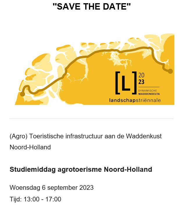Studiemiddag Agrotoeristische infrastructuur langs de Waddenkust