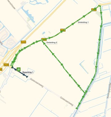 Omleiding Ooievaarsweg Nieuwe Niedorp