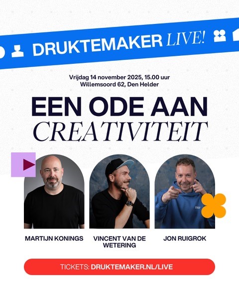 Druktemaker LIVE! op 14 november