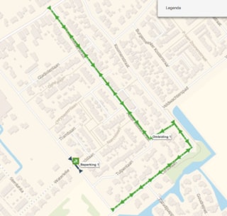 Wegomleiding Trambaan Winkel