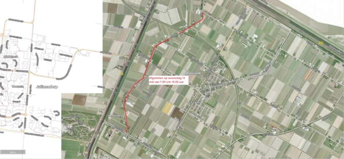 Overzichtkaart 2 - Afsluiting Schorweg
