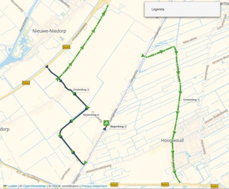 Omleiding Langereis Nieuwe Niedorp